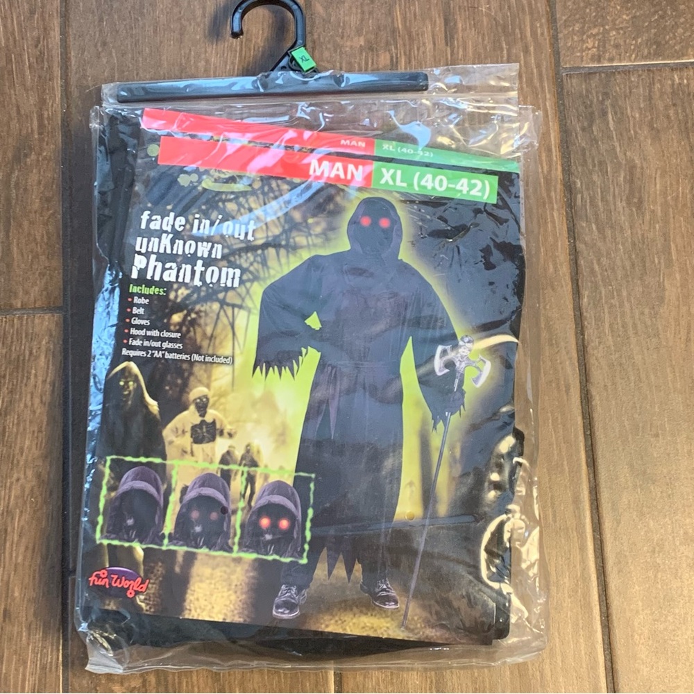 Phantom Costume Adult XL (40-42) New Fade In/Out